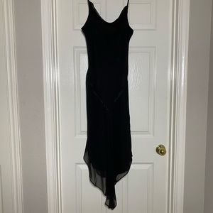 Bobbie Bee 100% Silk Black Asymmetrical Dress